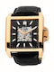 Esprit Antares Rex Ανδρικό Ρολόι 42mm Αυτόματο με Μαύρο Δερμάτινο Λουράκι