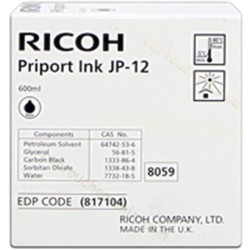 Ricoh JP-12 Original InkJet Printer Ink Black (817104)