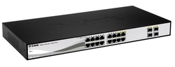 D-Link DGS-1210-16 Verwaltet L2 Switch mit 12 Ports Gigabit (1Gbps) Ethernet und 4 SFP Ports