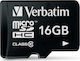 Verbatim Premium microSDHC 16GB Class 10 U1 High Speed
