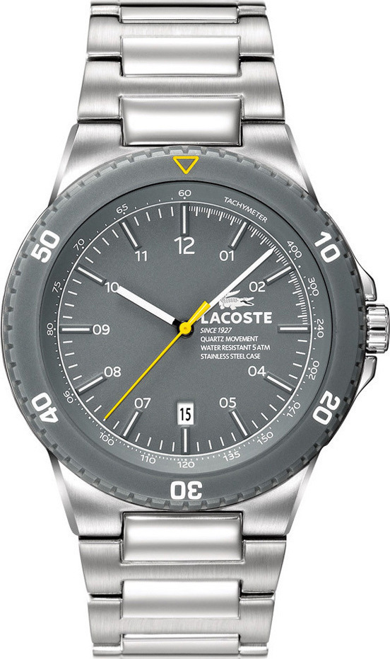 Lacoste 2010553 Herrenuhr 42mm Batterie mit Silber Metallarmband - Main Image