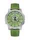 Marc Ecko Watch Battery with Green Leather Strap