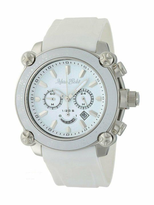 Marc Ecko Herrenuhr 49mm Chronograph Batterie mit Gummi Armband