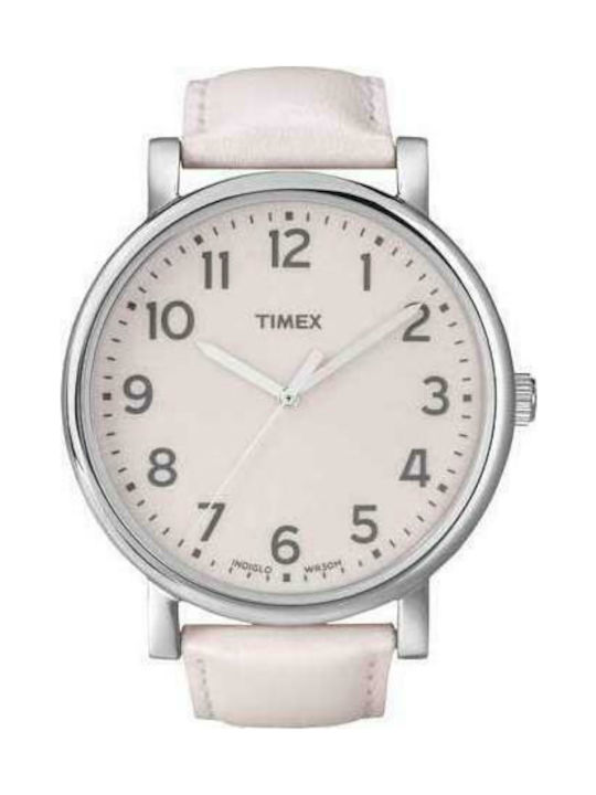 Timex Watch with Pink Leather Strap