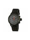 TW Steel Ανδρικό Ρολόι 45mm Χρονογράφος Μπαταρίας με Μαύρο Δερμάτινο Λουράκι