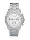 Fossil Uhr Chronograph mit Silber Metallarmband