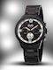 Dolce & Gabbana Herrenuhr Batterie mit Schwarz / Schwarz Lederarmband