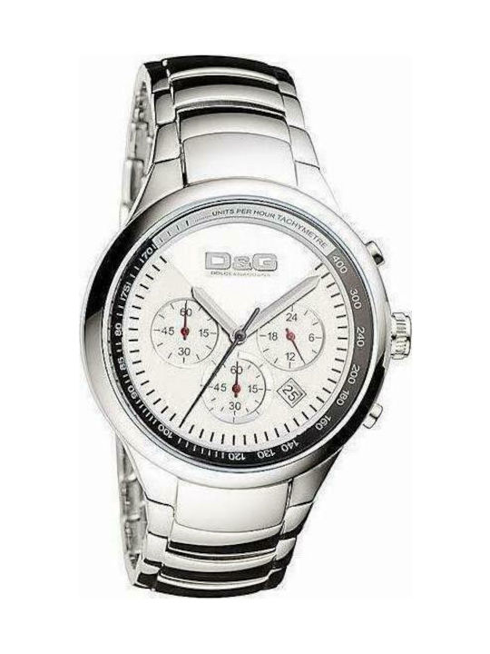 Dolce & Gabbana DW0425 Uhr Chronograph Batterie mit Silber Metallarmband DW0425