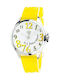 Juicy Couture Watch with Yellow Rubber Strap