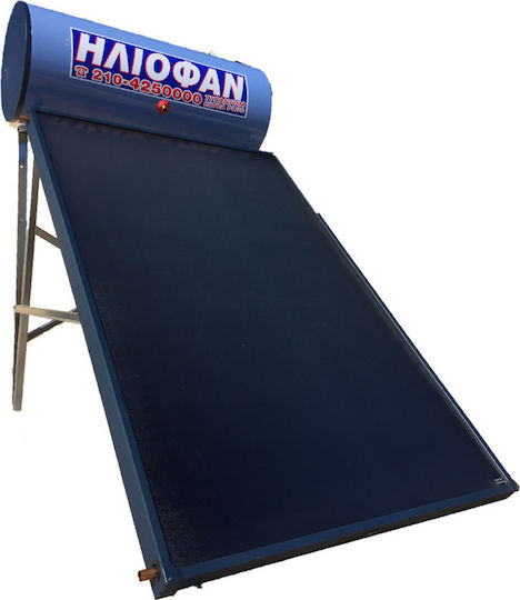 Iliofan Titanium Extra Plus 150 Liter Glass Tank Solar Water Heater with Double Heating Sources and 2m² Solar Collector