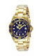 Invicta Pro Diver Watch Kinetic with Gold Metal Bracelet