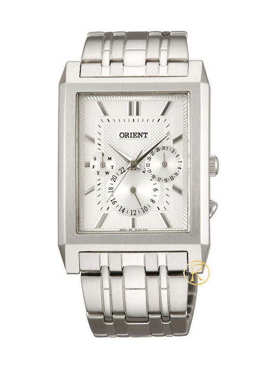 Orient Battery Chronograph Watch with Metal Bracelet Silver