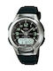 Casio Battery Watch with Rubber Strap Black EF ES