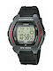 Casio Digital Watch Chronograph Battery with Black Rubber Strap