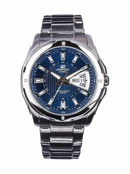 Casio Edifice Ceas Bărbați 43mm cu Baterie și Brățară Din Metal Argintie