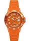 Avalanche Damen Uhr mit Orange Kautschukarmband
