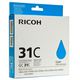 Ricoh GC-31C Γνήσιο Μελάνι Εκτυπωτή InkJet Κυανό (405689)