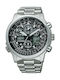 Citizen Promaster Sky Ανδρικό Ρολόι 48mm Χρονογράφος Eco - Drive με Ασημί Μεταλλικό Μπρασελέ