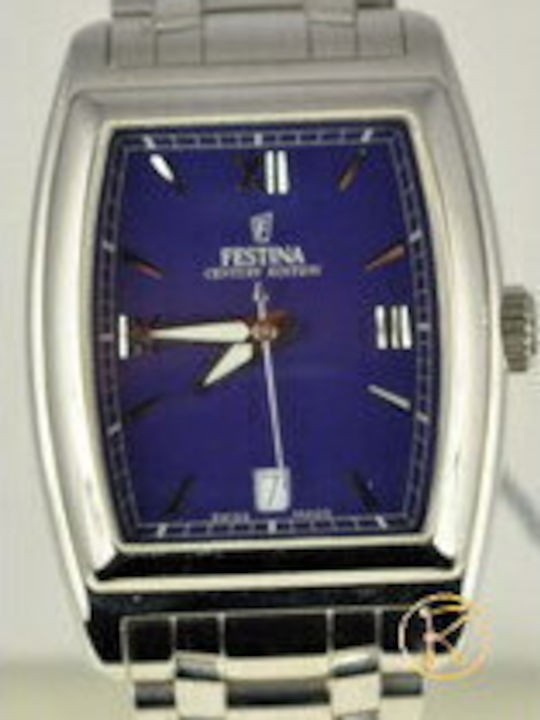 Festina Herrenuhr Batterie mit Silber Metallarmband