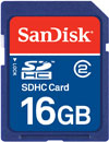 Sandisk SDHC Standard 16GB Class 4