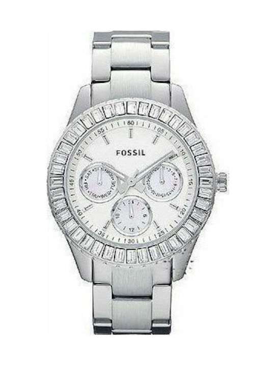 Fossil Watch with Silver Metal Bracelet
