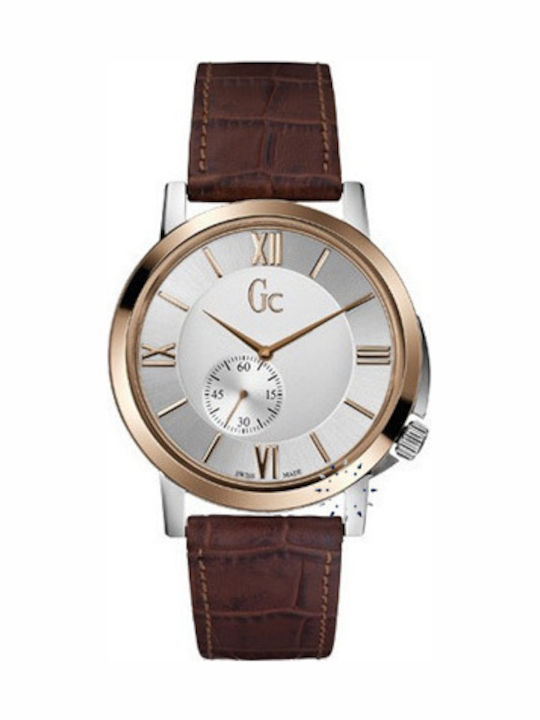 GC Watches Women's Watch Chronograph with Brown Leather Strap