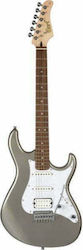 Cort Electric Guitar G-250 with HSS Pickups Layout, Tremolo, Jatoba Fretboard in Silver Metallic