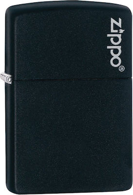 Zippo Αναπτήρας Λαδιού Αντιανεμικός Black Matte Classic Logo