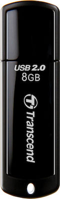 Transcend JetFlash 350 8GB USB 2.0 Stick Black