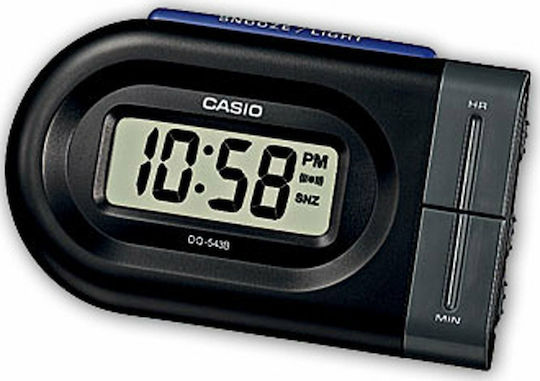 Casio Επιτραπέζιο Ψηφιακό Ρολόι LED Πλαστικό με Ξυπνητήρι Μαύρο DQ-543-1E
