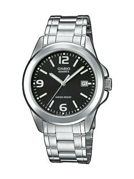 Casio LTP-1215A-1ADF Digital Ceas Baterie cu Argint Brățară metalică LTP-1215A-1ADF