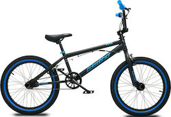Bullet Bora 20" Μαύρο/Μπλε Ποδήλατο BMX χωρίς Ταχύτητες