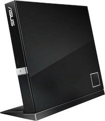 Asus SBC-06D2X-U Външен Оптично устройство Blu-Ray Запис DVD/CD за Настолен Компютър / Лаптоп Черен Asus SBC-06D2X-U Външен Оптично устройство Blu-Ray Запис DVD/CD за Настолен Компютър / Лаптоп Черен
