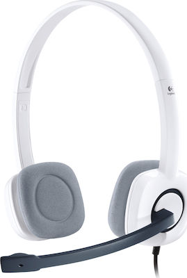 Logitech H150 On Ear Multimedia Ακουστικά με μικροφωνο και σύνδεση 3.5mm Jack σε Λευκό χρώμα