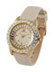 JLo 2624IVIV Uhr mit Beige / Beige Lederarmband JL-2624IVIV