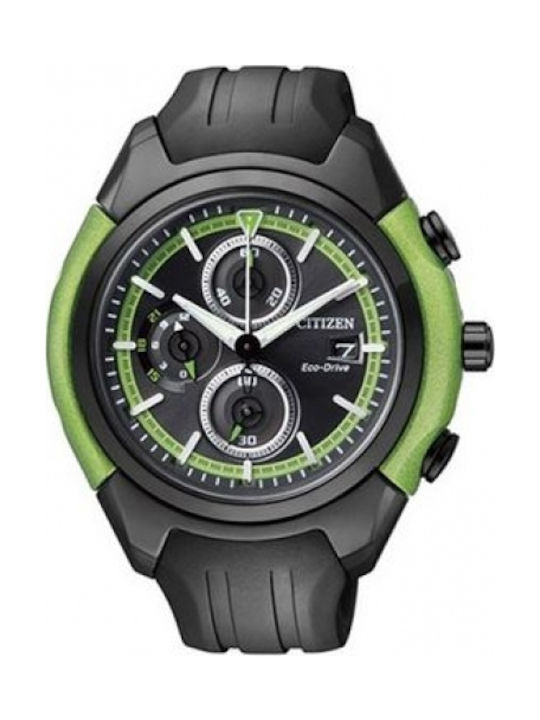 Citizen CA0289-00E Watch Chronograph Solar with Black Rubber Strap CA0289-00E