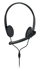 Microsoft LX-1000 Auf dem Ohr Multimedia-Headsets mit Mikrofon in Schwarz Farbe