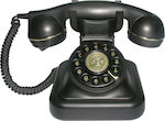 Telco Vintage 20 Retro Corded Phone Black