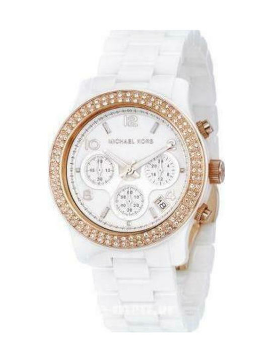 Michael Kors Watch with White Rubber Strap