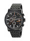 Esprit Atrium Ανδρικό Ρολόι 44mm Χρονογράφος Μπαταρίας με Μαύρο Μεταλλικό Μπρασελέ