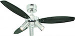 Westinghouse Jet Plus 72290 Ceiling Fan 105cm with Light and Remote Control Wenge/Silver