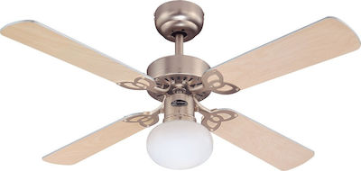 Westinghouse Vegas 72272 Ceiling Fan 105cm with Light Light Maple/Silver