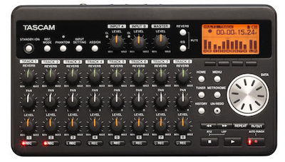 Tascam DP-008 Πολυκάναλος Ψηφιακός Φορητός Εγγραφέας Μπαταρίας/Ρεύματος για Εγγραφή σε Κάρτα Μνήμης με Διάρκεια Εγγραφής 6.5 Ώρες και Phantom Power