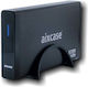 Aixcase Твърд диск кутия 3.5" SATA III с връзка USB 3.0 в Черен цвят
