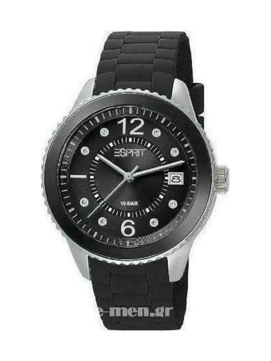 Esprit Watch with Black Rubber Strap