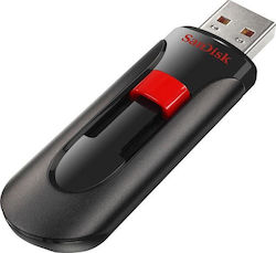 Sandisk Cruzer Glide 128GB USB 2.0 Stick Μαύρο