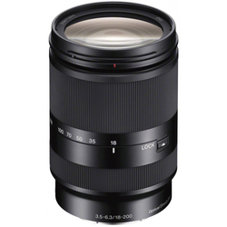 Sony Crop Camera Lens 18-200 mm f/3.5-6.3 OSS LE Tele Zoom for Sony E Mount Black