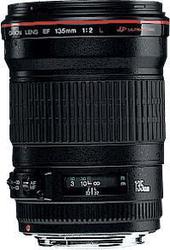 Canon Full Frame Camera Lens 135mm f/2L USM Telephoto for Canon EF Mount Black