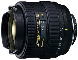 Tokina Full Frame Camera Lens AT-X 107 10-17mm F3.5-4.5 AF DX Wide Angle Zoom / Fisheye for Canon EF Mount Black