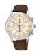 Seiko Uhr Chronograph Batterie mit Braun